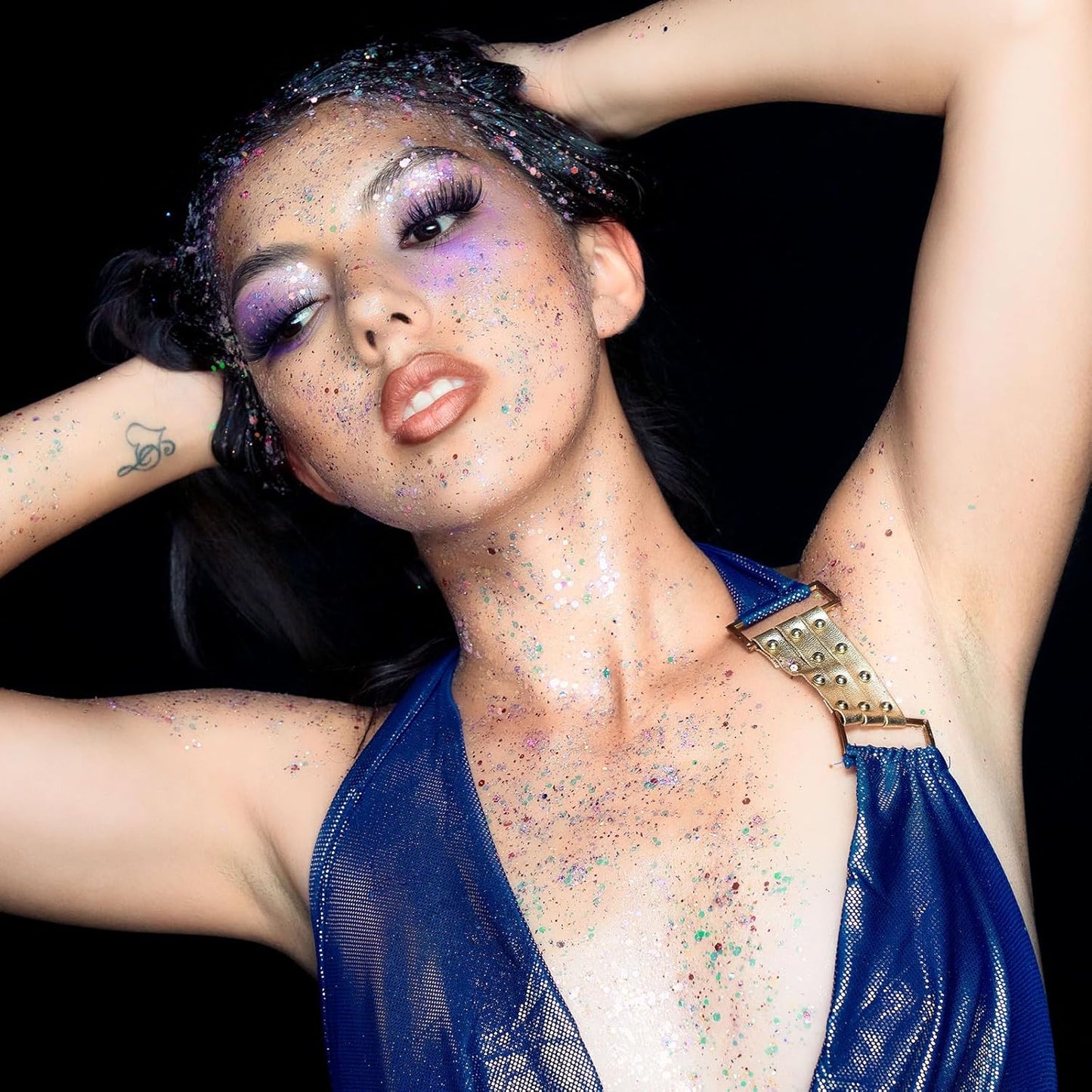 10 Colors Body Glitter,Face Glitter Makeup for Kids Women,Sparkly Chunky Hair Glitter for Eye Lip Hair Nails,Mardi Gras Glitter Makeup Face Paint,Singer Concerts Disco Rave Festival Accessories-FemmiqueWomen