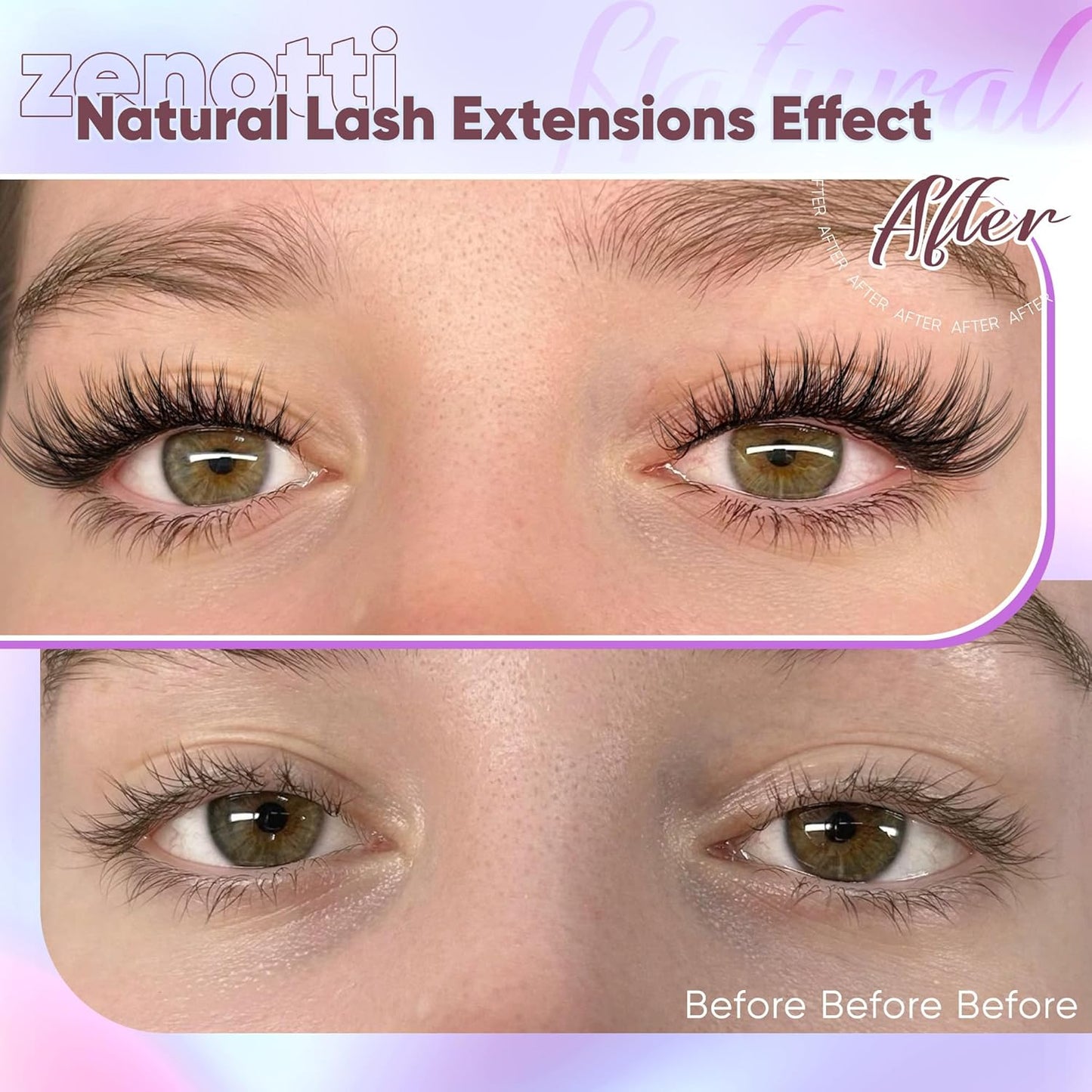 Wispy Lash Clusters Natural Eyelash Extensions Pestañas Postizas Naturales C Curly Individual Lashes 8-16mm DIY Lash Extension by zenotti-FemmiqueWomen