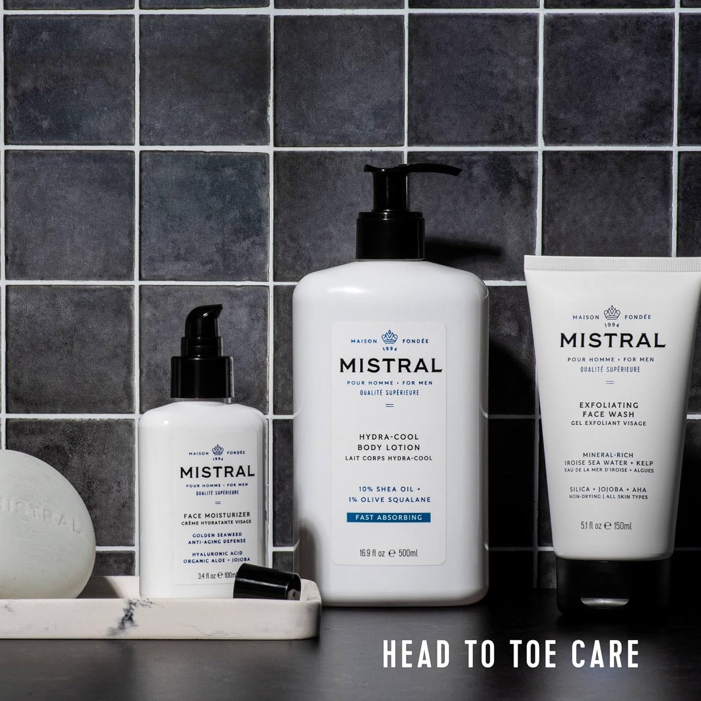 Mistral Men's Hydra-Cool Body Lotion, Cool Marine, 16.9 Fl Oz-FemmiqueWomen