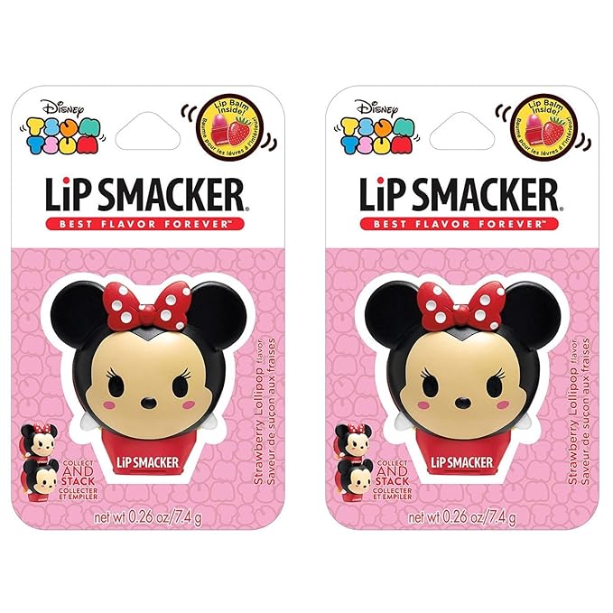 (2 Pack) Lip Smacker Balms, Limited Edition, Strawberry Lollipop Flavor Y-FemmiqueWomen