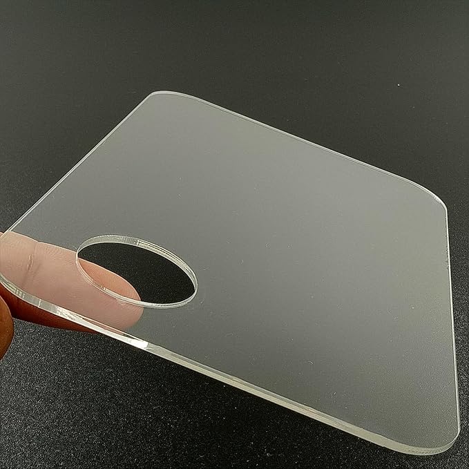 2 Pcs Acrylic Makeup Palette Makeup Mixing Tray with Makeup Spatula for Beauty Salon Color Cream Liquid Foundation Mixing Palette (Rectangular)-FemmiqueWomen