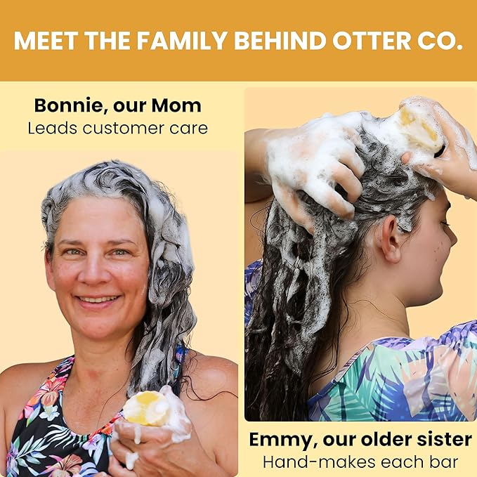 Otter co. Clarifying Apple Cider Vinegar Shampoo Bar for Build Up – Argan oil, Rosemary, Nettle, Jojoba oil – Vegan, Sulfate Free & Non Toxic – Women and Mens Shampoo, All Hair Types, Made in USA-FemmiqueWomen