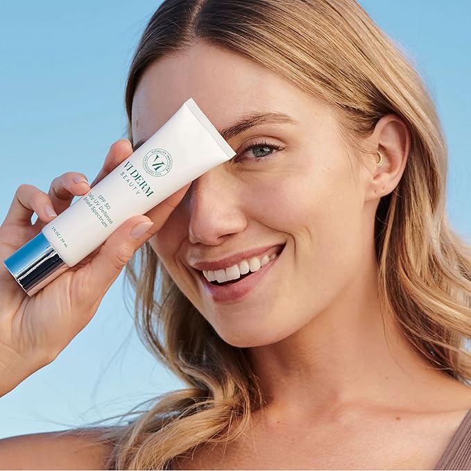 VI Derm SPF 50 Daily UV Defense Sunscreen - Broad Spectrum Sunblock for Face & Body - Lightweight, Oil-Free, Fast-Absorbing Skincare Protector - Clean, Non-Greasy Formula - Fragrance Free, 2 Fl Oz-FemmiqueWomen