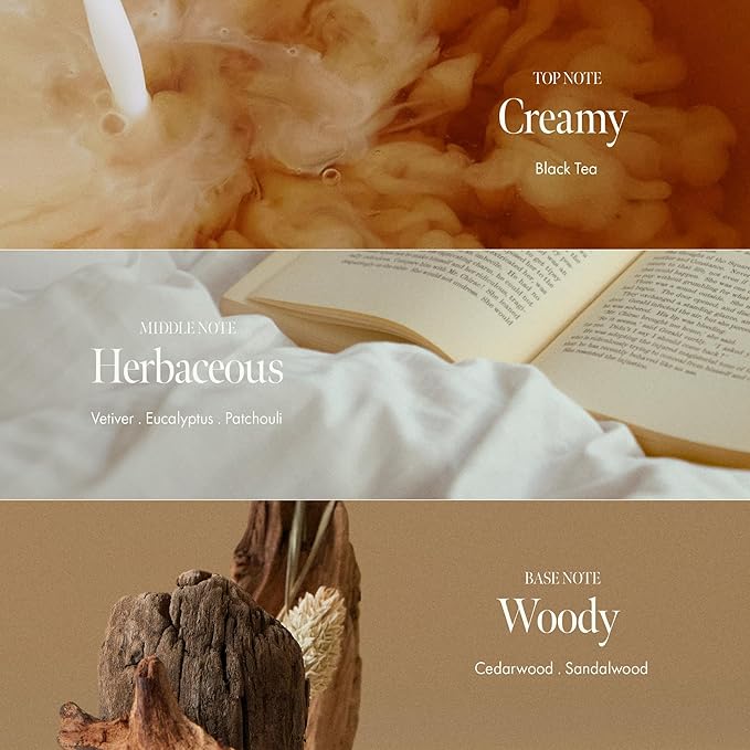 Vegan Nourishing Scalp Shampoo with Black Tea, Hyaluronic & Amino Acids to Strengthen Scalp Barrier, Creamy Woody Scent, Paraben, Sulfate & Silicone Free 450ml / 15.22 fl. Oz-FemmiqueWomen