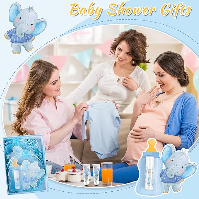 24 Set Baby Shower Lip Balm Bulk Baby Shower Party Favors Baby Shower Gifts for Guests Elephant Themed Decorations Natural Flavored Lip Moisturizer Lip Care Products for Girls Women Kids-FemmiqueWomen