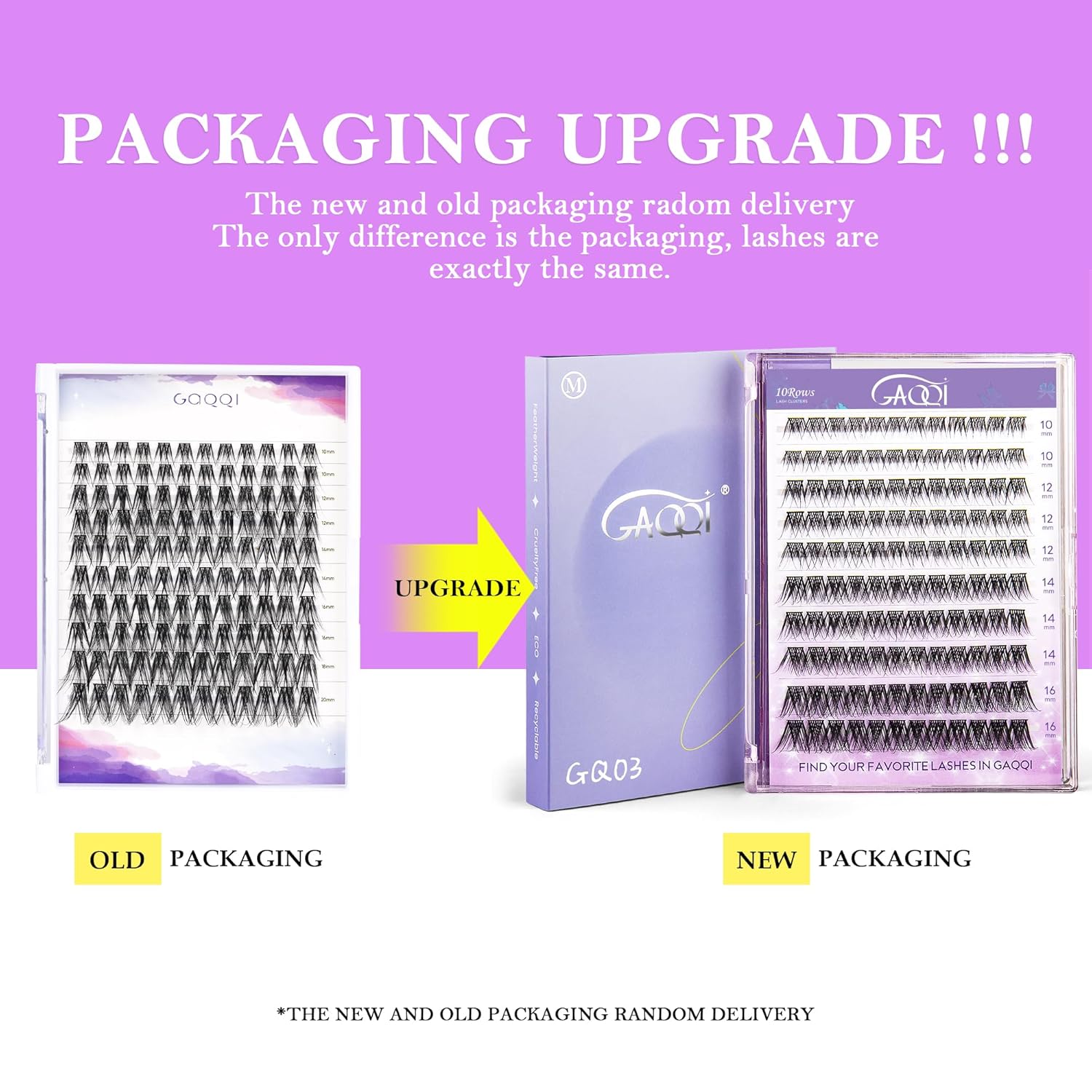 GAQQI Lash Clusters, Eyelash Clusters 120PCS D Curl Individual Lashes, Wispy Cluster Eyelash Extension 10mm Only, Natural Looking Cluster Lashes (GQ03, D Curl, 10mm)-FemmiqueWomen