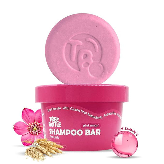 Hydrolyzed Oat Protein + Squalane Shampoo Bar for Girls - 4.5oz - For all Hair Types - Gentle on sensitive Eyes & Scalp - Natural, Tear-Free, Sulfate & Paraben-Free - Made in USA - 4.5oz-FemmiqueWomen