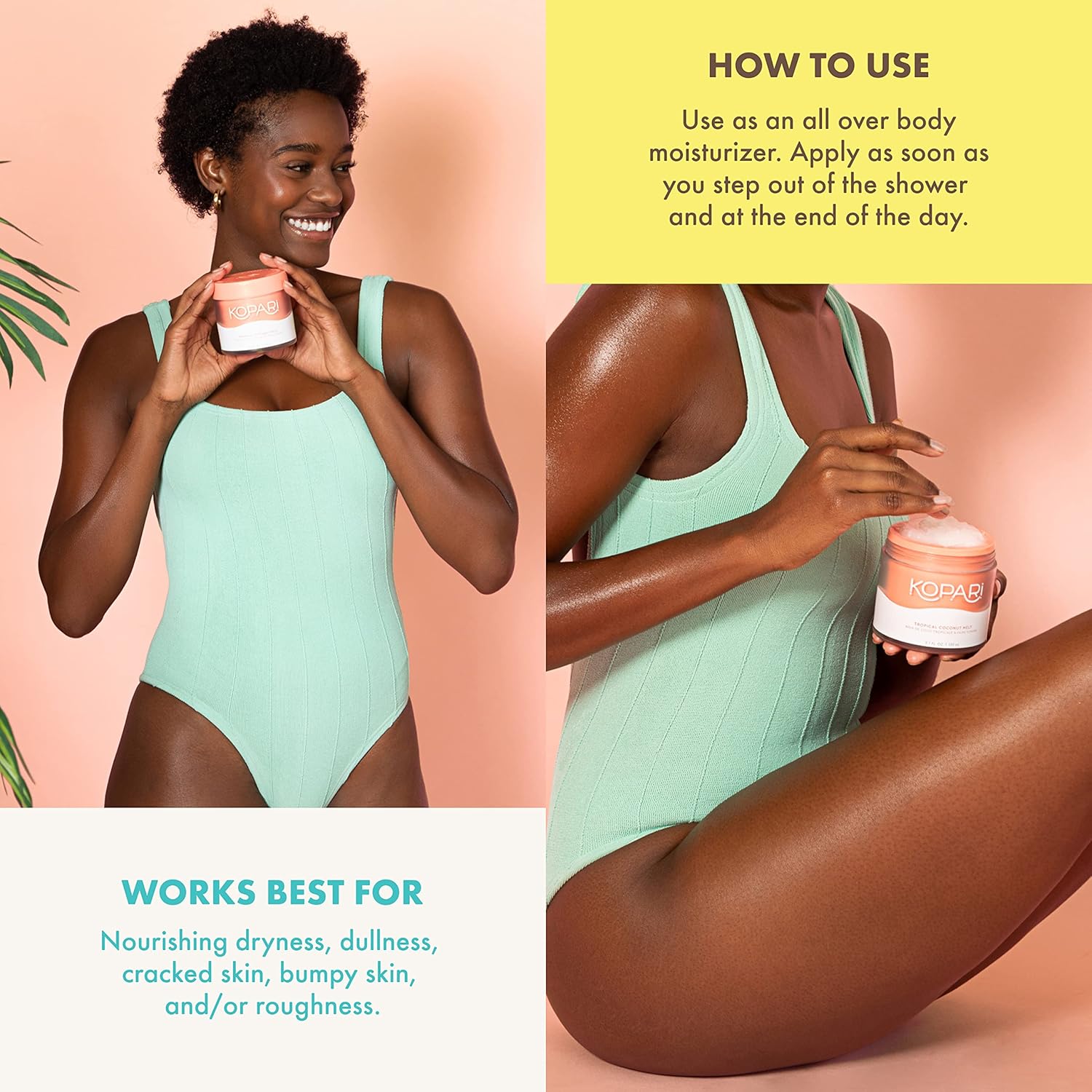 Kopari Organic Tropical Coconut Melt, Multi Purpose Moisturizer, 100% Unrefined Coconut Oil, Body, Hair and Face, Clean & All Natural, 5 oz-FemmiqueWomen