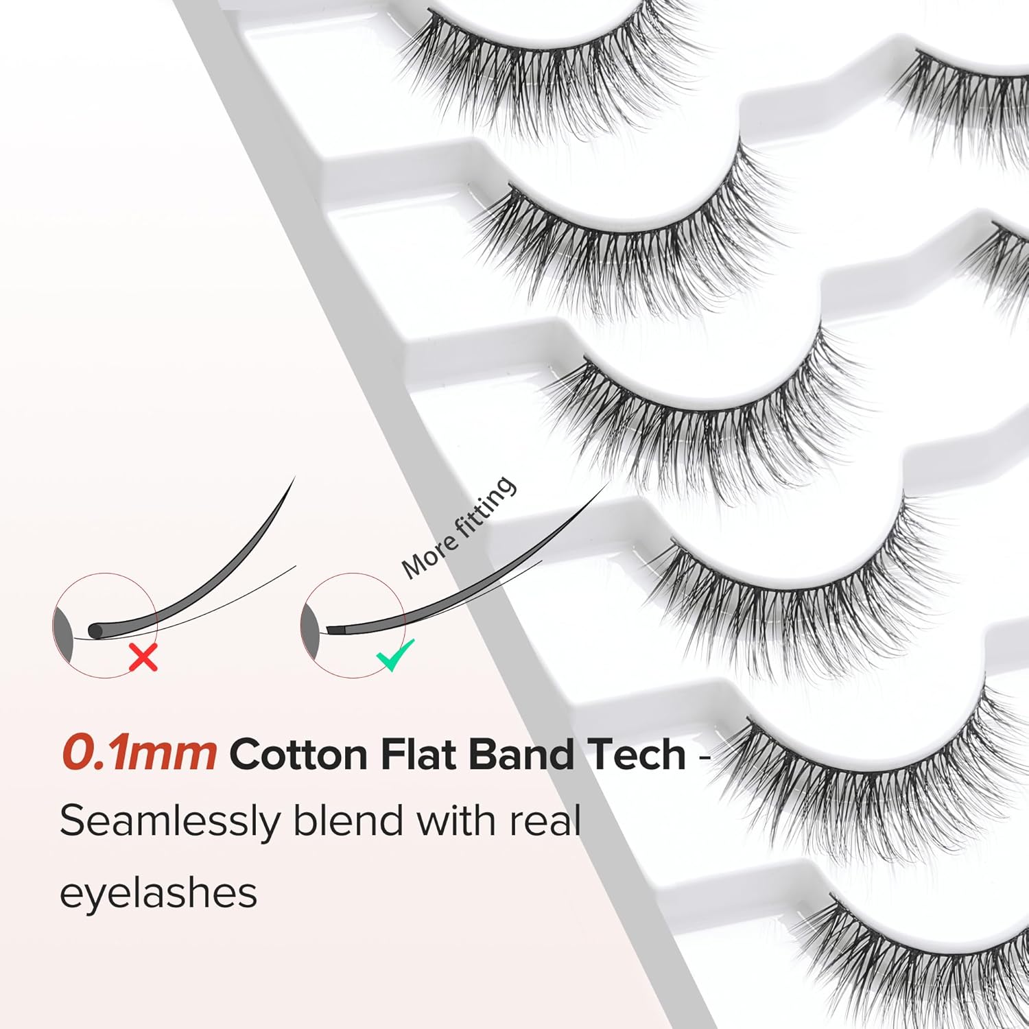 Lashes Wispy False Eyelashes Natural Look 10mm Short Lashes with Thin Band Siligli Fake Eyelashes 3D Volume Lashes Natural Short Eyelashes 7 Pair-FemmiqueWomen