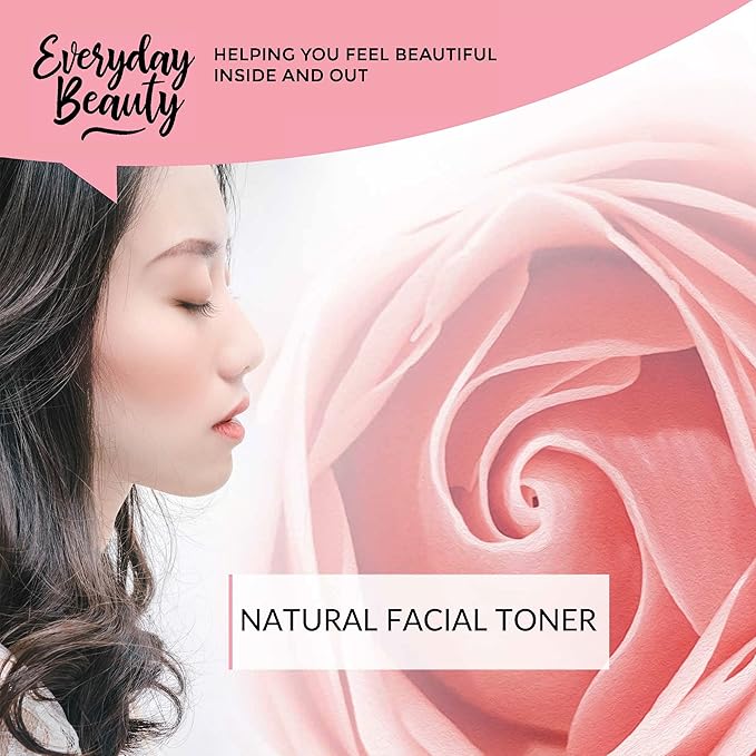 Rose Water Facial Toner - 16oz Bulk Alcohol-Free Vegan All Natural Refreshing for Face and Hair - Uplifts, Calming & Soothing for All Skin Types-FemmiqueWomen