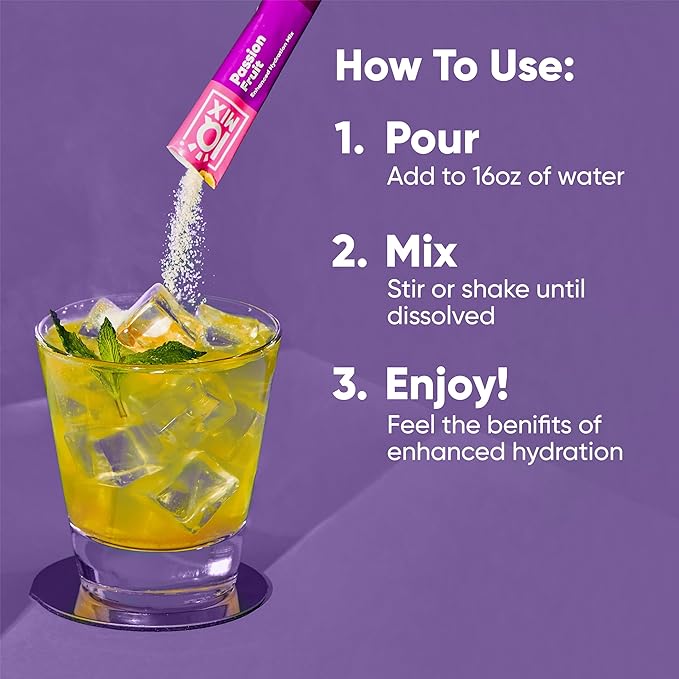 IQMIX Hydration Electrolyte Powder – 4-in-1 Formula for Hydration, Mental Clarity, Mood and Recovery – Sugar-Free Drink Mix, Keto, Magnesium L-Threonate, Lion’s Mane – 40 Count Passion Fruit-FemmiqueWomen