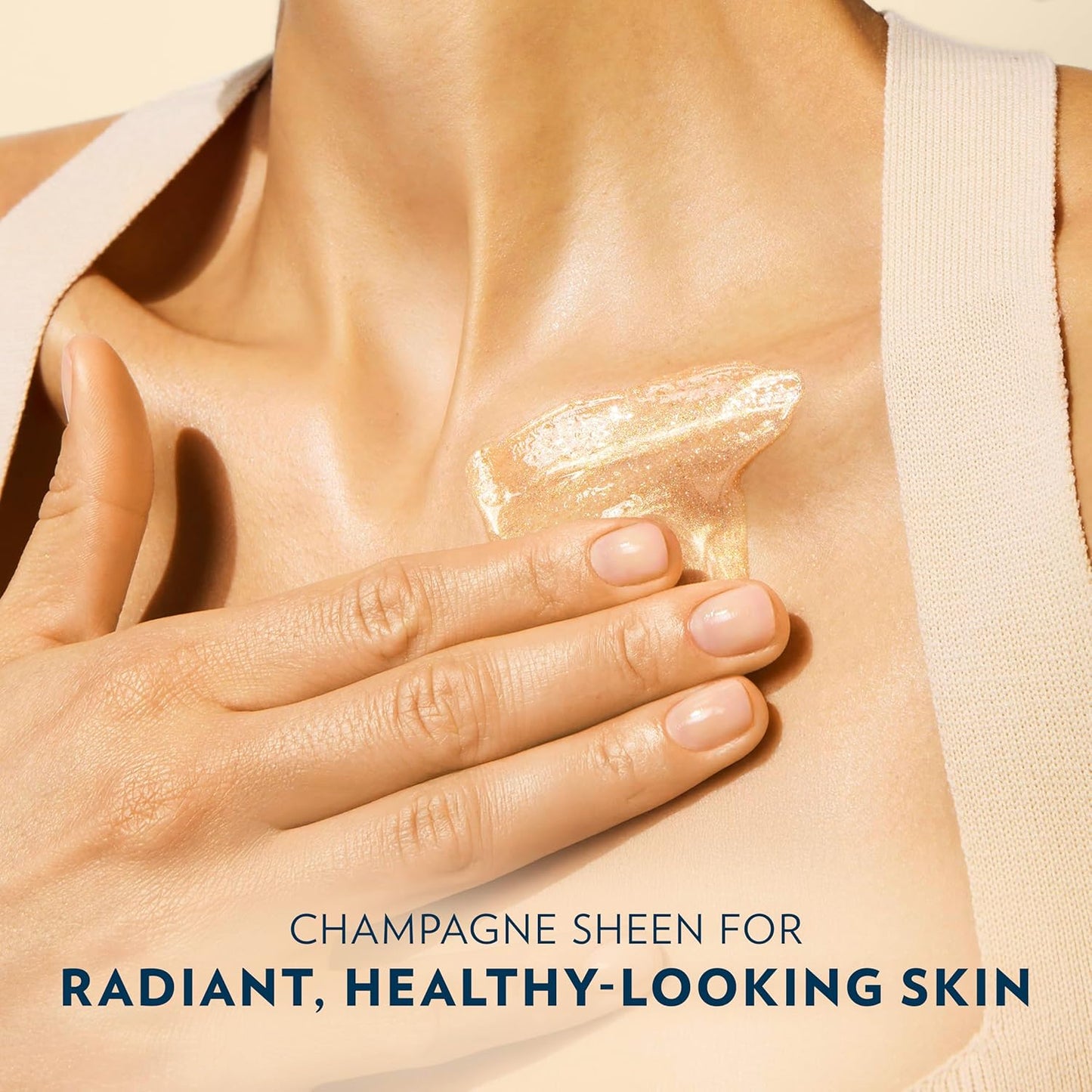 Vaseline Glazed and Glisten Sunlit Glow Body Gel Oil Vanilla Cocoa Shimmering with Ultra-Hydrating Lipids and 100% Pure Cocoa Butter, 6.8 Oz-FemmiqueWomen