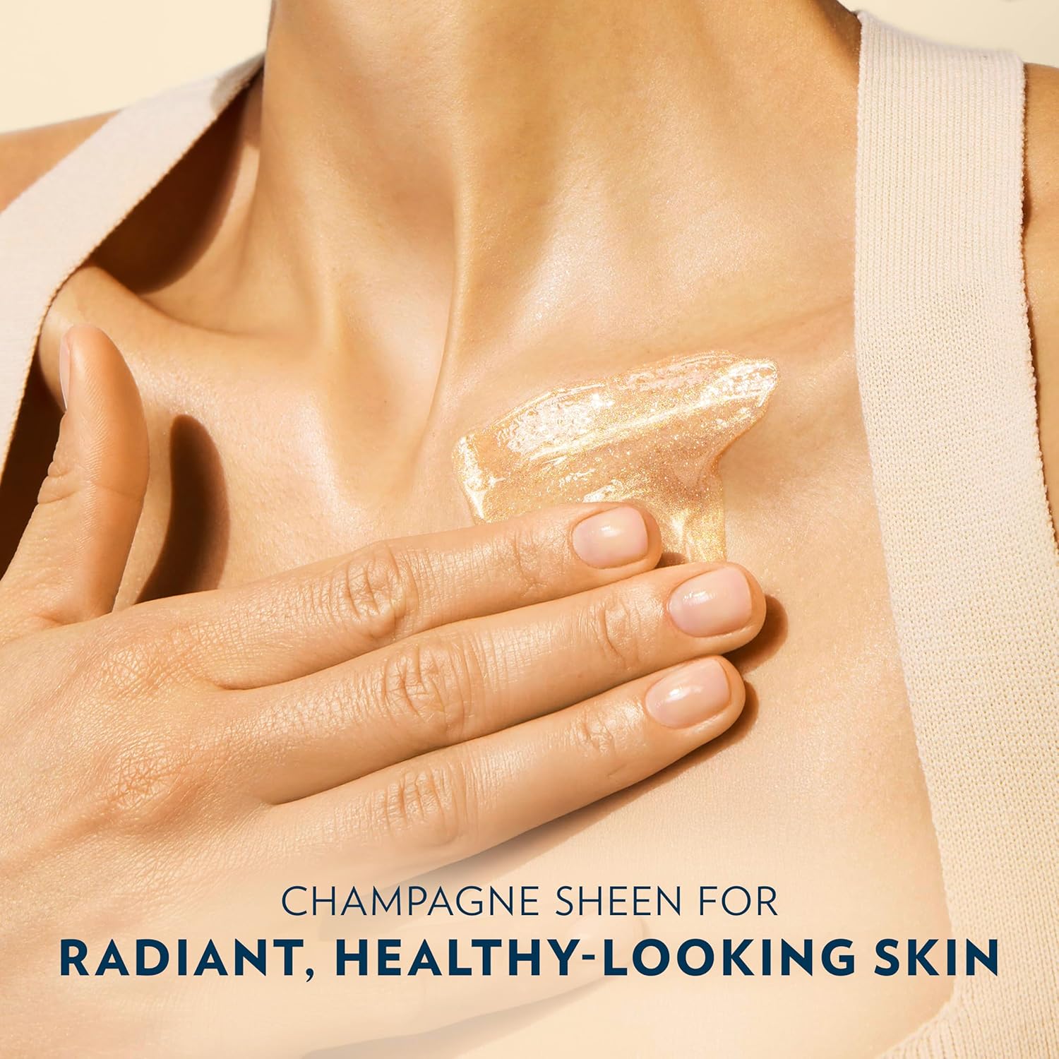 Vaseline Glazed and Glisten Sunlit Glow Body Gel Oil Vanilla Cocoa Shimmering with Ultra-Hydrating Lipids and 100% Pure Cocoa Butter, 6.8 Oz-FemmiqueWomen