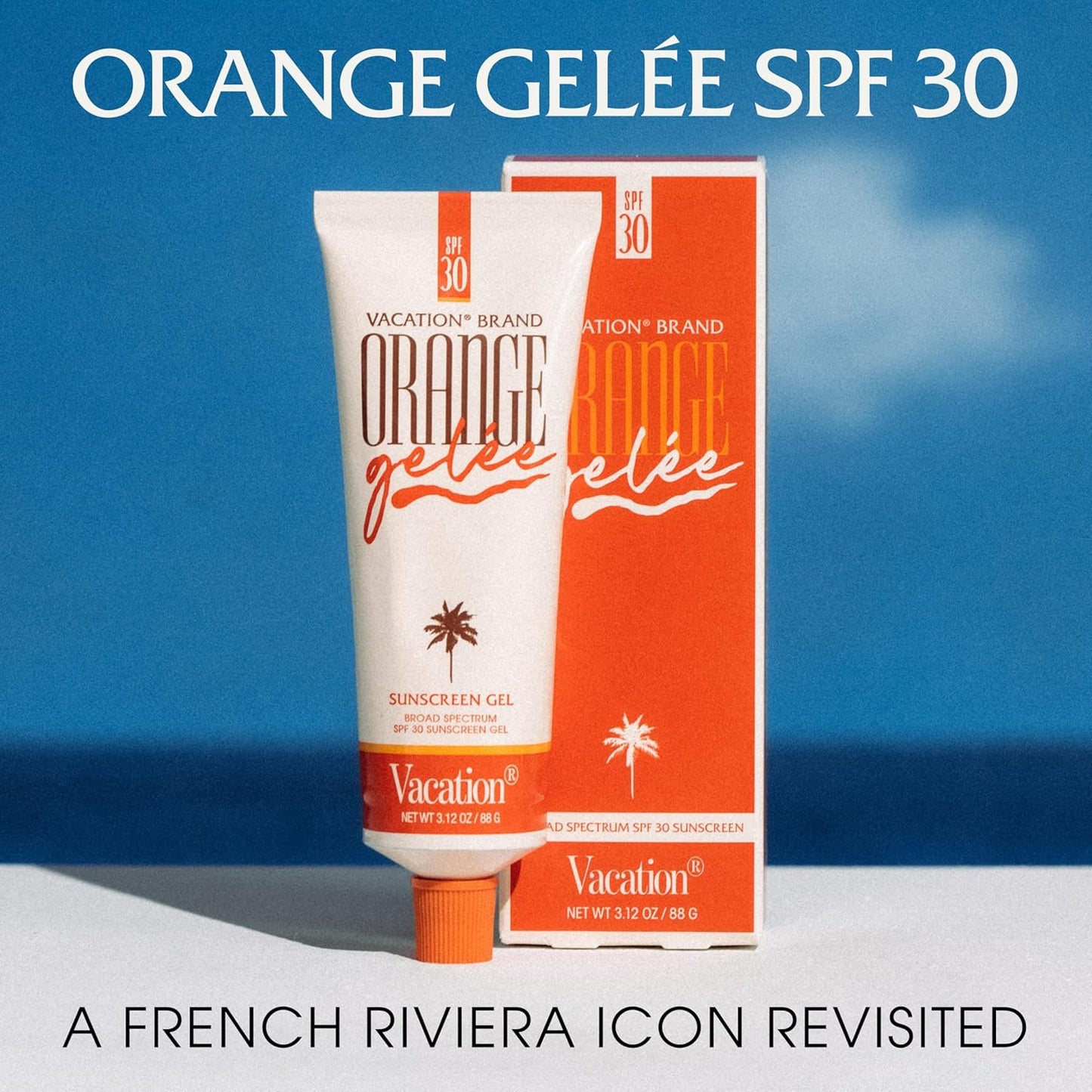 Vacation Orange Gelée SPF 30 Gel & Tube Key Bundle, Hydrating Balm-to-Oil Sunscreen, Mineral-Oil Free, Water-Resistant, Travel Size, 3.12 Oz.-FemmiqueWomen