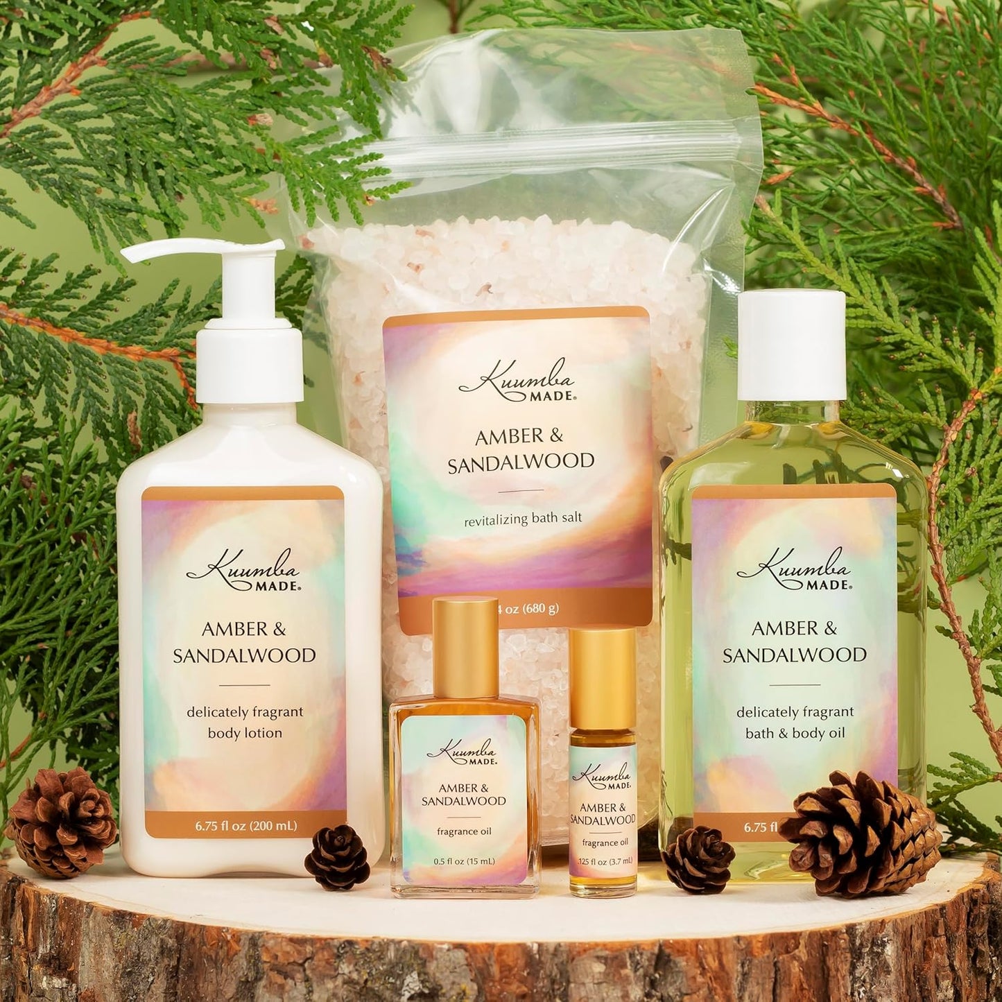 Kuumba Made Amber & Sandalwood Fragrance Oil Roll-On 0.125 fl oz (3.7ml) | Rollerball Perfume | Alcohol Free-FemmiqueWomen