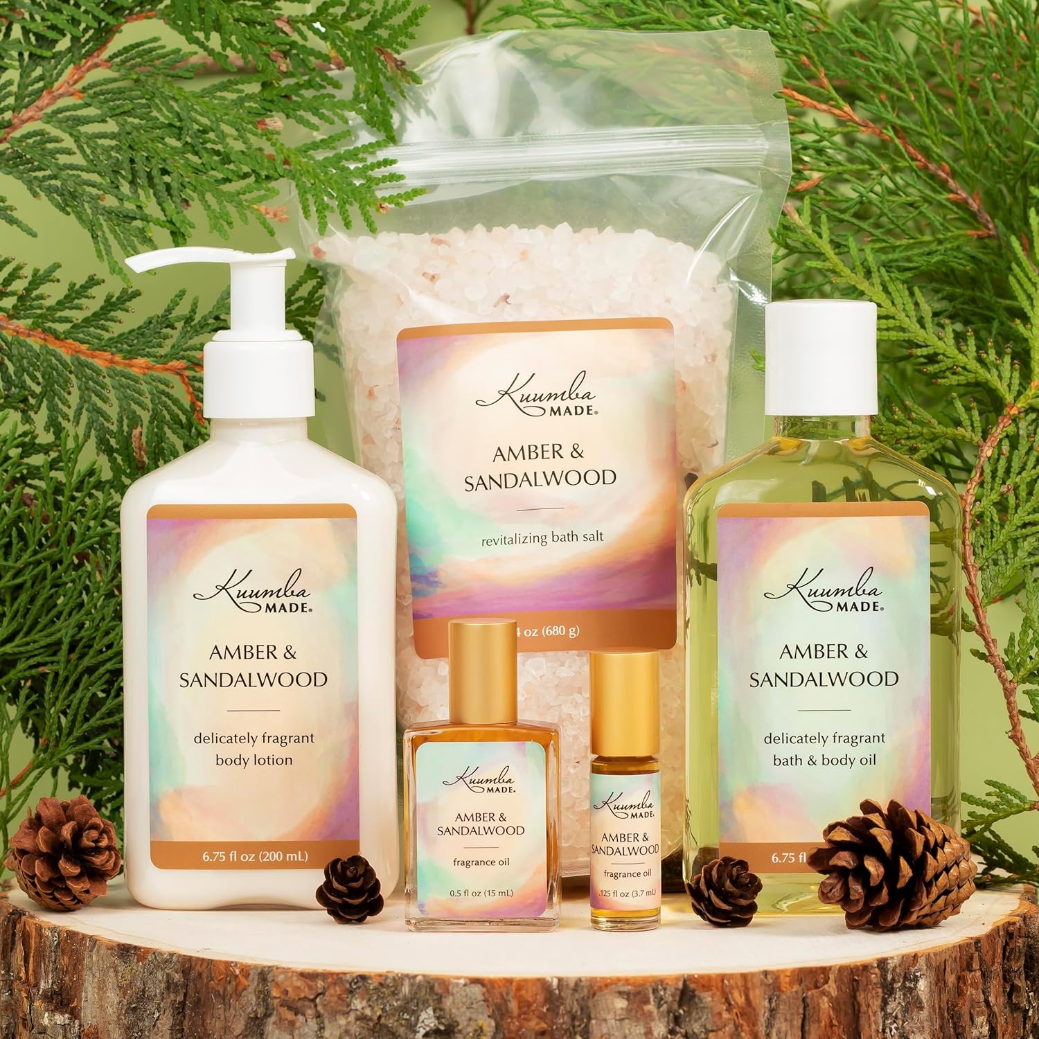 Kuumba Made Amber & Sandalwood Fragrance Oil Roll-On 0.125 fl oz (3.7ml) | Rollerball Perfume | Alcohol Free-FemmiqueWomen