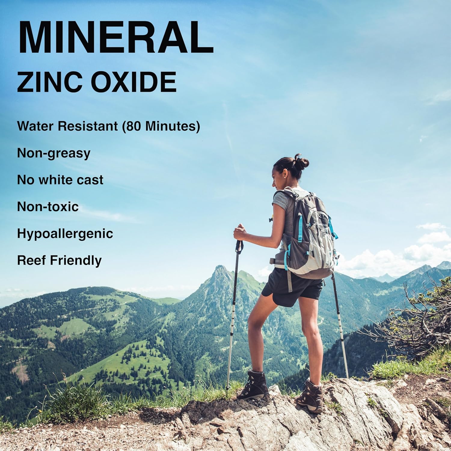 Surface Mineral Sunscreen Spray SPF 30 for Body, Lightweight Non-Nano Zinc Oxide Formula, Reef Friendly, Broad Spectrum UVA UVB Protection, Water Resistant Sun Care for 80 Minutes Outdoor Use, 5oz-FemmiqueWomen