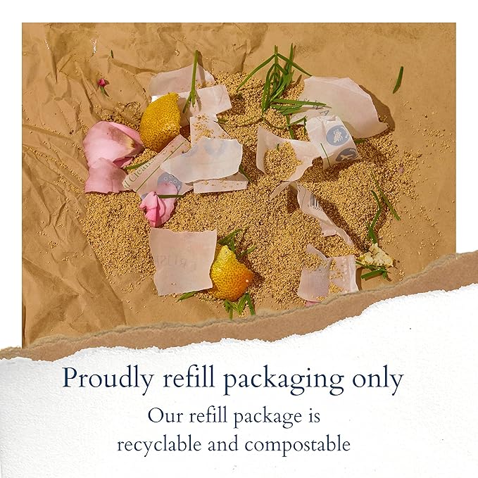 Daily 3 in 1 Facial Cleanser, Exfoliator and Wash-off Mask, Vegan, Cruelty Free, Plastic Free, Travel Friendly, 1 Month Supply Refill (60 Tablets) (Brightening)-FemmiqueWomen