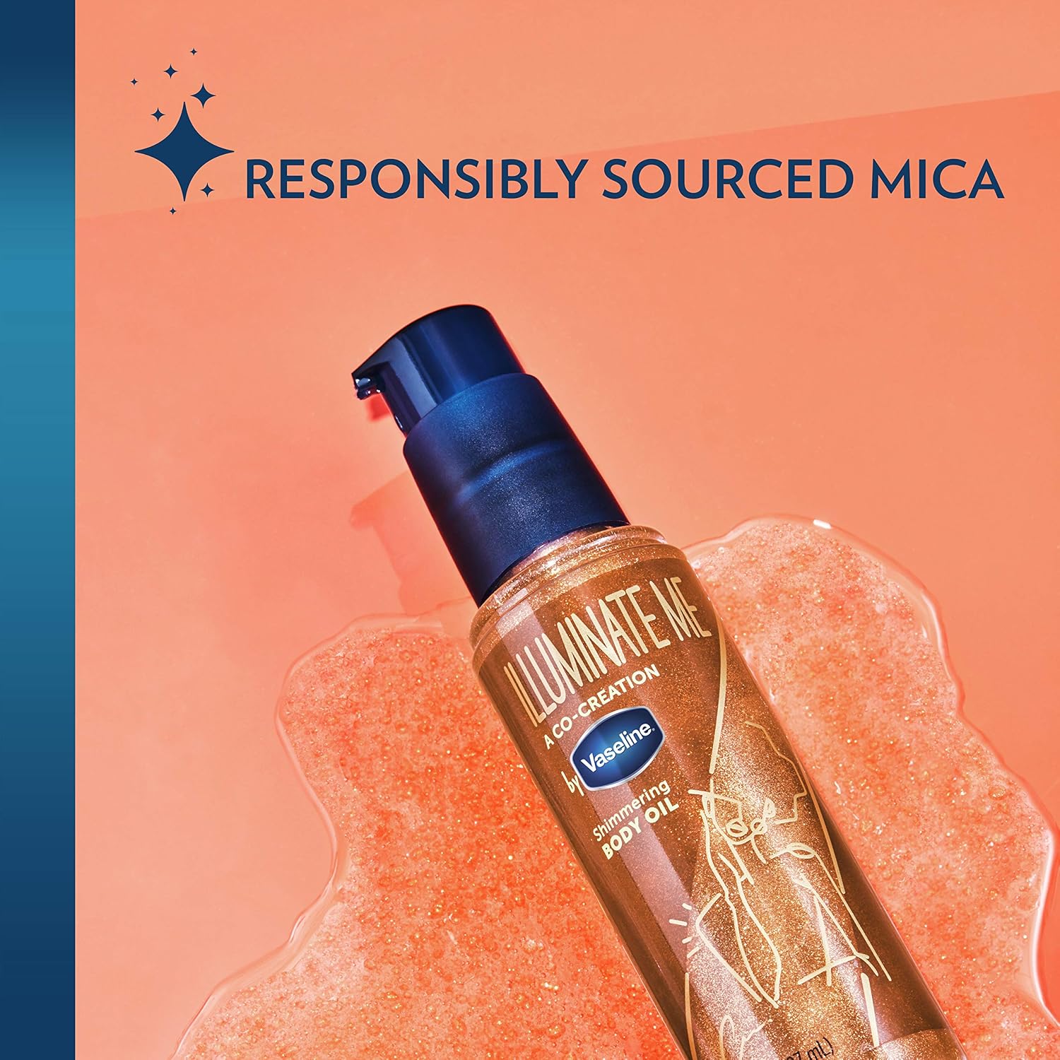 Vaseline Illuminate Me Shimmering Body Oil Created for Melanin Rich Skin, Illuminates Skin with Finishing Touch of Shimmer for Glowing Skin 3.3 oz-FemmiqueWomen