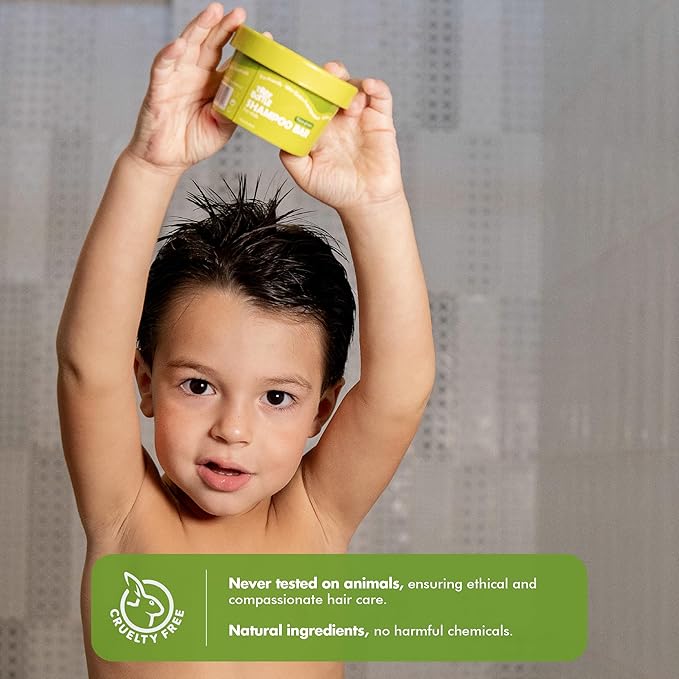 Tree Bottle Hydrolyzed Oat Protein + Aloe Vera Shampoo Bar for Kids – Gentle & Nourishing for Sensitive Scalps - Natural, Tear-Free, Sulfate & Paraben-Free - Made in USA - 4.5oz-FemmiqueWomen