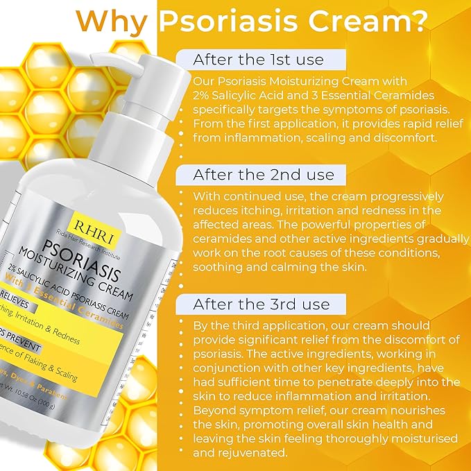 Psoriasis Cream for Itchy Scalp, Face & Body | Eczema Cream for Adults | Psoriasis Treatment for Skin | Itching, Irritation & Redness Relief | XL Size-FemmiqueWomen