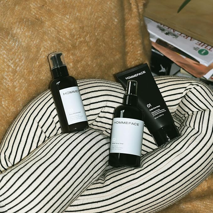 HOMMEFACE Men’s Herbal Spray Face Toner, 8.45 fl. oz. - Alcohol-Free, Hydrating and Balancing Facial Mist with Witch Hazel, CICA Extract, Anti Aging, Aftershaving, for All Skin Types-FemmiqueWomen