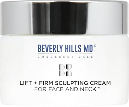 Beverly Hills MD Lift & Firm Sculpting Cream- Tighten & Tone Skin, Anti-Aging Lotion for Smooth, Moisturized Complexion- Lift and Smooth Face, Neck, Décolleté w/Silk Peptides, + Aloe Vera, Vitamin E-FemmiqueWomen