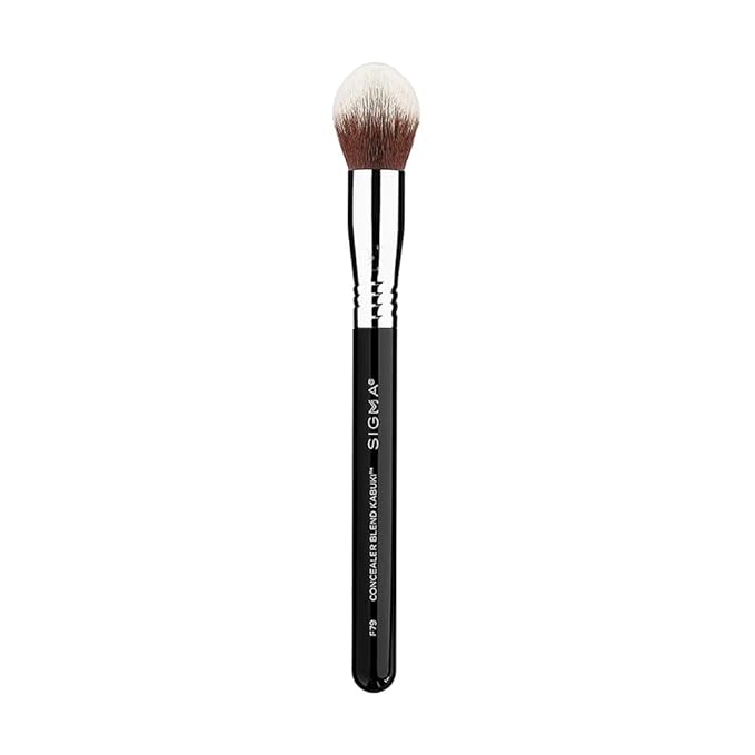 Sigma Beauty F79 Concealer Blend Kabuki Brush – Tapered Concealer Brush for Stippling Any Color-Correcting or Concealing Formula, Use Professional Makeup Brush with Liquid, Cream, or Powder Products-FemmiqueWomen