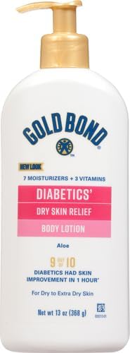 Gold Bond Diabetics' Dry Skin Relief Body Lotion, 13 oz., with Aloe to Moisturize & Soothe-FemmiqueWomen