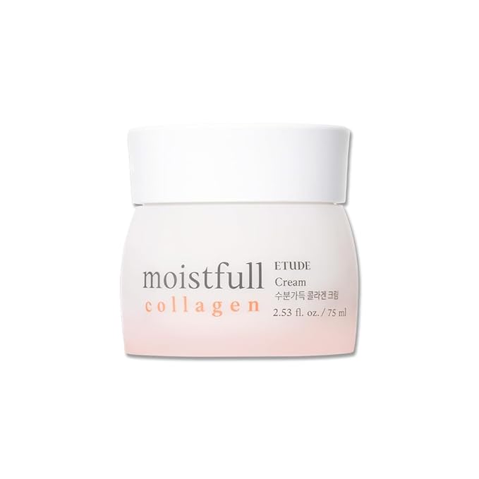 ETUDE Moistfull Collagen Cream, Face Moisturizer, Super Collagen Water, Collagen Water Delivers Hydration To Make Your Skin Bouncy & Dewy, Soft And Adhering, Korean Skin Care, Beauty (2.53 Fl Oz)-FemmiqueWomen