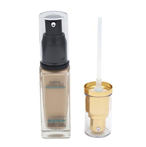 2Pack Foundation Pump Compatible with Maybelline Fit Me Liquid Foundation Makeup (Gold+Black)-FemmiqueWomen