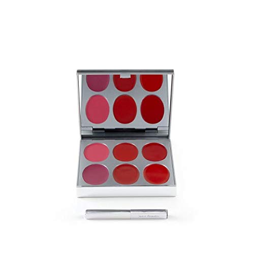 Jerome Alexander New Again Lipstick Palette & Retractable Brush, 6 Hot-Poured, Buildable & Blendable Smooth Matte Shades (Exciting Look)-FemmiqueWomen