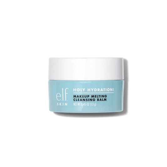 e.l.f. SKIN Mini Holy Hydration! Makeup Melting Cleansing Balm, Face Cleanser & Makeup Remover, Infused with Hyaluronic Acid to Hydrate Skin, 0.45 Oz-FemmiqueWomen