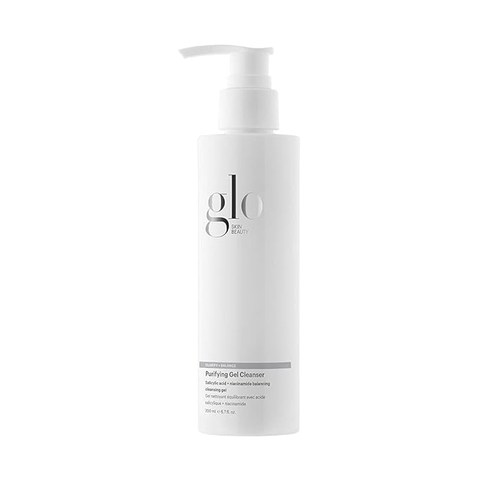 Glo Skin Beauty Purifying Gel Cleanser - Salicylic Acid + Niacinamide Face Wash Balances Skin, Targets Clogged Pores, Excess Oil & Breakouts - Gently Exfoliates & Minimizes Appearance of Fine Lines-FemmiqueWomen