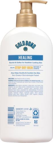 Gold Bond Ultimate Healing Skin Therapy Lotion with Aloe, 14 oz., Non-Greasy & Hypoallergenic-FemmiqueWomen