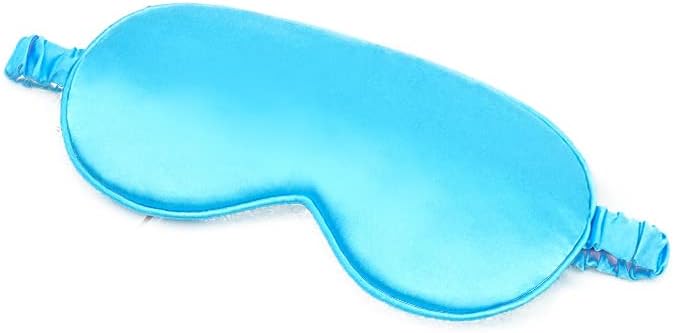100% Natural Mulberry Soft Silk Sleep Mask, Light Blocking Eye Masks for Sleep, Night Blindfold Eye Mask Cover for Men and Women, Sleeping Night Mask for Travel (Blue)-FemmiqueWomen