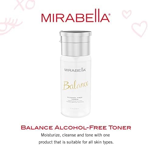 Mirabella Balance Toner for Face, Unscented Alcohol-Free Toner Offers Restorative Hydration & Cleansing for All Skin Types, Even Sensitive Skin, with Hyaluronic Acid, Glycerin, Aloe, & Witch Hazel-FemmiqueWomen