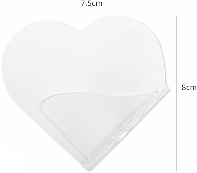 3Pcs Clear Handheld Acrylic Palette Heart Shaped Acrylic Nail Color Palette Handheld Makeup Mixing Palette Foundation Mixing Tray Cosmetic Palette for Lipstick Eyeshadow Foundation Color Blending-FemmiqueWomen