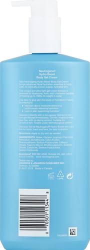 Neutrogena Hydro Boost Body Moisturizing Gel Cream with Hyaluronic Acid, Non-Greasy & Fast Absorbing, Lightweight Hydrating Body Lotion for Normal to Dry Skin, Fragrance-Free, 16 oz (Pack of 2)-FemmiqueWomen