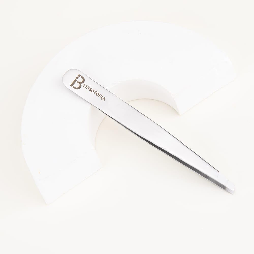 Eyelash Curlers and Tweezers for Every Eye Shape"" 2 in 1 Eyelash Curler and Tweezer Set for Instant Beauty"" Travel-Friendly and Easy to use, Silver-FemmiqueWomen