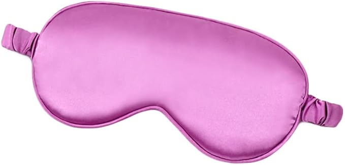 100% Natural Mulberry Soft Silk Sleep Mask, Light Blocking Eye Masks For Sleep, Night Blindfold Eye Mask Cover For Men And Women, Sleeping Night Mask For Travel (Purple)-FemmiqueWomen