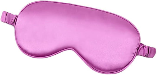 100% Natural Mulberry Soft Silk Sleep Mask, Light Blocking Eye Masks For Sleep, Night Blindfold Eye Mask Cover For Men And Women, Sleeping Night Mask For Travel (Purple)-FemmiqueWomen