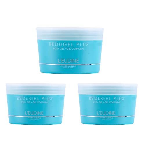 L’EUDINE Redugel Plus Skin Tightening Cream – Pack of 3 – 8oz Anti Cellulite Cream with Mint Oil, Field Horsetail, Marine Algae, Maca Extract – Powerful Non-Greasy Formula – Firming and Toned Skin-FemmiqueWomen