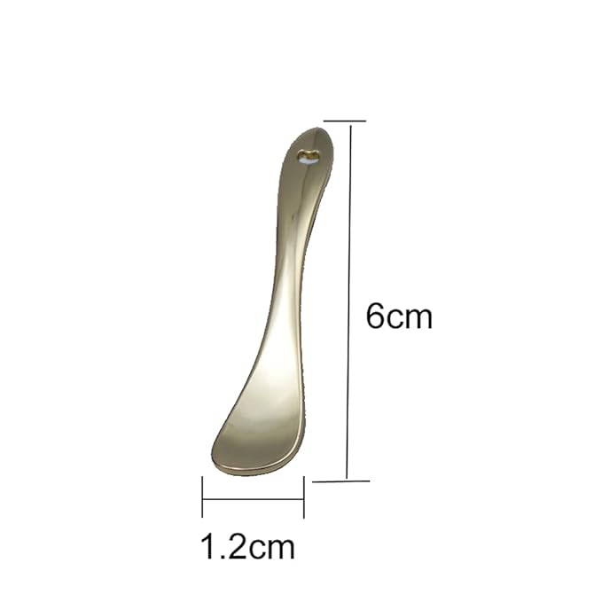 3 Pieces Zinc Alloy Makeup Spatula Eye Cream Spoon Beauty Scoop Mini Spoon Makeup Beauty Spoons Mini Cosmetic Skincare Spatula for Cream Lotions, Spoon Shaped, Golden, Silver-FemmiqueWomen
