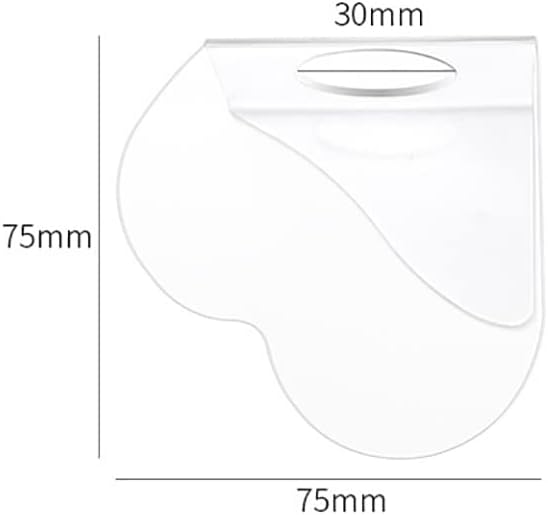 2 Pcs Clear Acrylic Nail Art Palettes Heart Shaped Nail Painting Plate Makeup Hand Palette Professional Cosmetic Mixing Palette for Beauty Salon-FemmiqueWomen