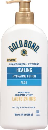 Gold Bond Ultimate Healing Skin Therapy Lotion with Aloe, 14 oz., Non-Greasy & Hypoallergenic-FemmiqueWomen