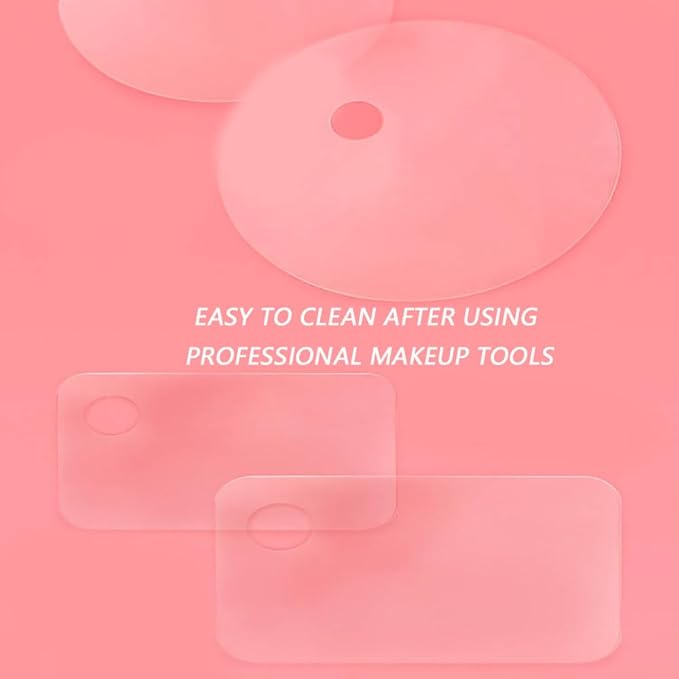 3 PCS Acrylic Cosmetic Makeup Palette Liquid Foundation Mixing Palette Art nail Palette Pigment for Nail Art Beauty Salon Color Cream Liquid Foundation Mixing Palette-FemmiqueWomen