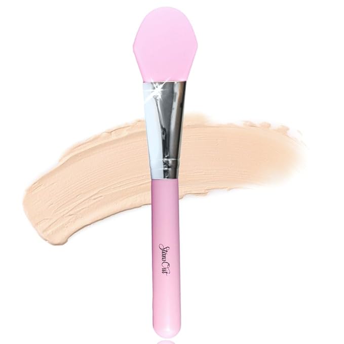 StansOut Foundation Applicator - Liquid Foundation Brush, for Cream or Powder - Easy to Clean - Travel-Friendly, Durable - Ideal for Professional Makeup Results - Pointed Shape, Smooth Silicone Edge-FemmiqueWomen