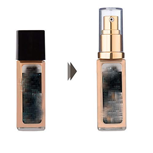 2Pack Foundation Pump Compatible with Maybelline Fit Me Liquid Foundation Makeup (Gold+Black)-FemmiqueWomen