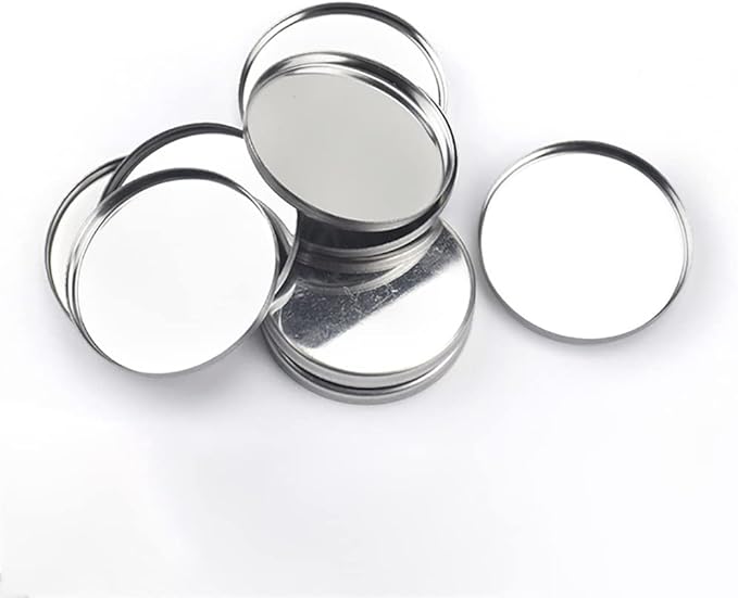 20 Pcs Metal Eyeshadow Pans Round Empty Round Eyeshadow Palette Cosmetic Eyeshadow Tin Reffilable Blush Pans Compact Makeup Tin-FemmiqueWomen
